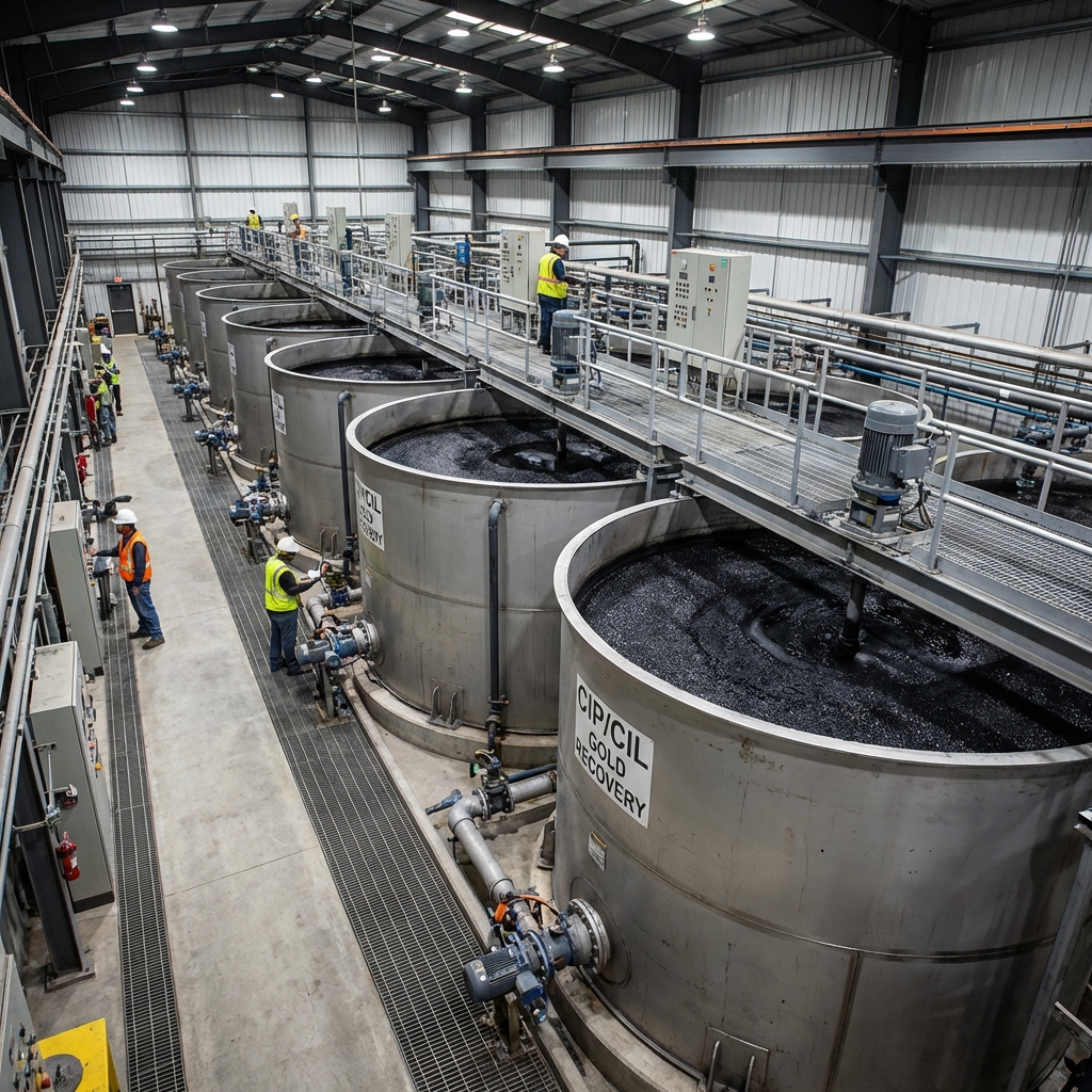 Gold Mining CIP/CIL Process with Activated Carbon